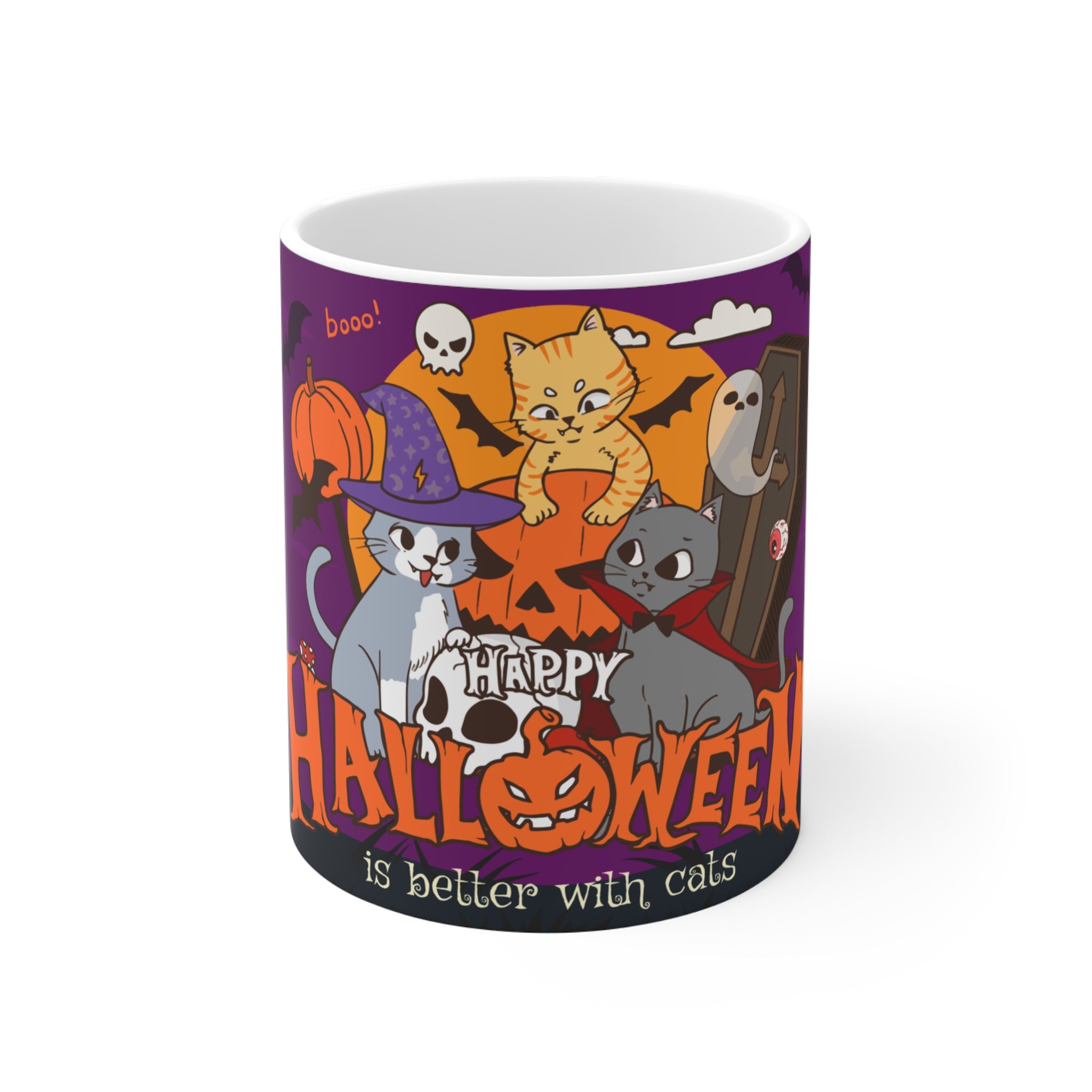 Happy Halloween is Better with Cats | Ceramic Mug